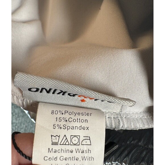 Pumpkino Silver Tight Metallic Shorts Shiny Hot‎ Pants Elastic Size Large - Picture 4 of 11